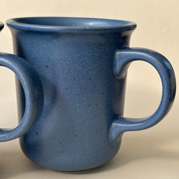 Set of 2 - Dansk Mesa Blue Mugs Vintage 90s Stoneware- - Picture 4 of 12